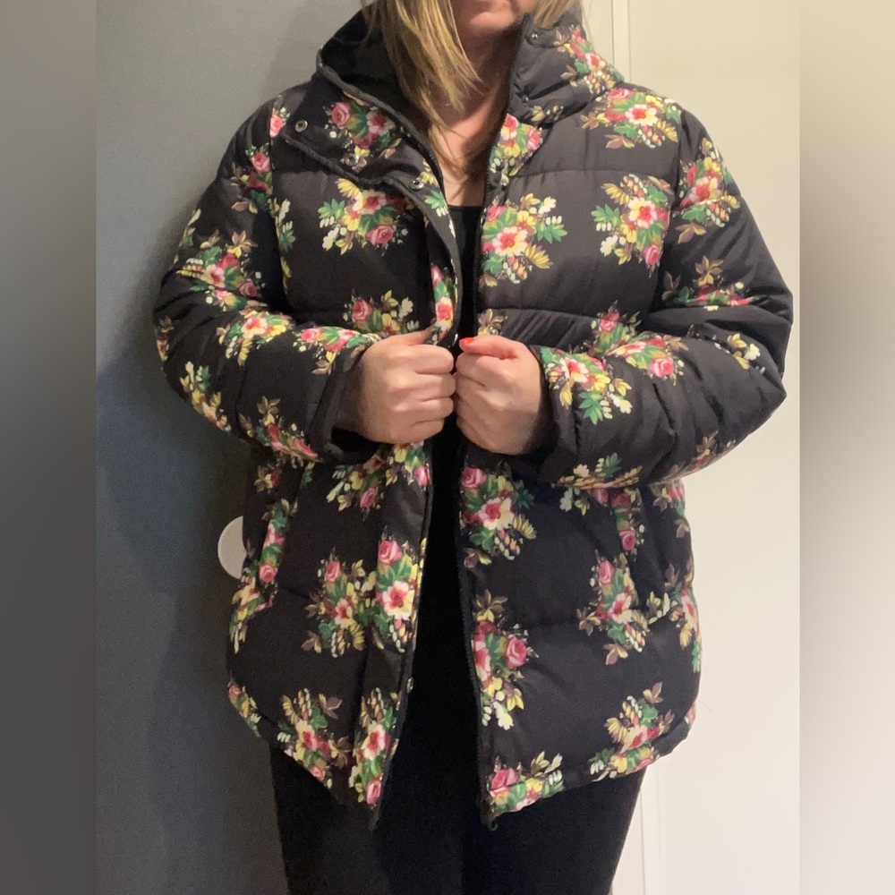 ASOS floral puffer jacket NWT